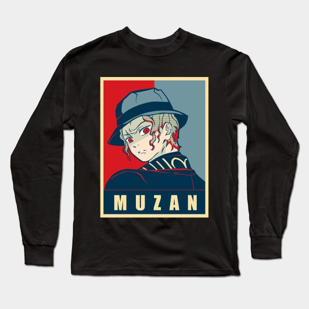 Kimetsu no Yaiba - Kibutsuji Muzan Anime Gift V.3 Long Sleeve T-Shirt by Dokey4Artist